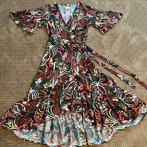 FARM RIO x ANTHROPOLOGIE Fiesta Wrap Maxi Dress Size Medium